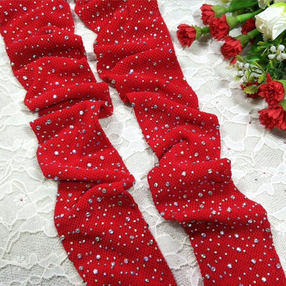 New Women Crystal Rhinestone Fishnet Net